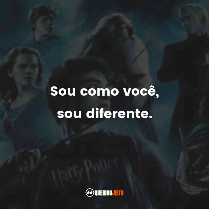 Frases do filme Harry Potter e o Enigma do Príncipe: Sou como você, sou diferente.