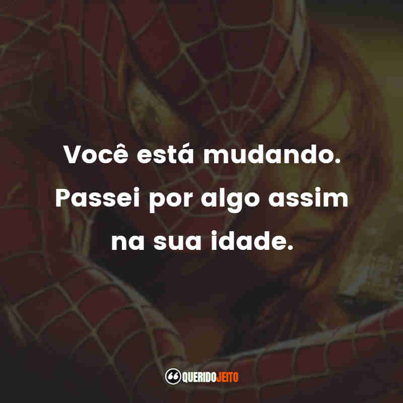 Frases do Filme Homem-Aranha: Você está mudando. Passei por algo assim na sua idade.