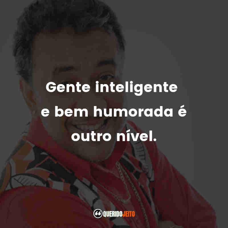 Frases de Paulinho Gogó para status: Gente inteligente e bem humorada é outro nível.