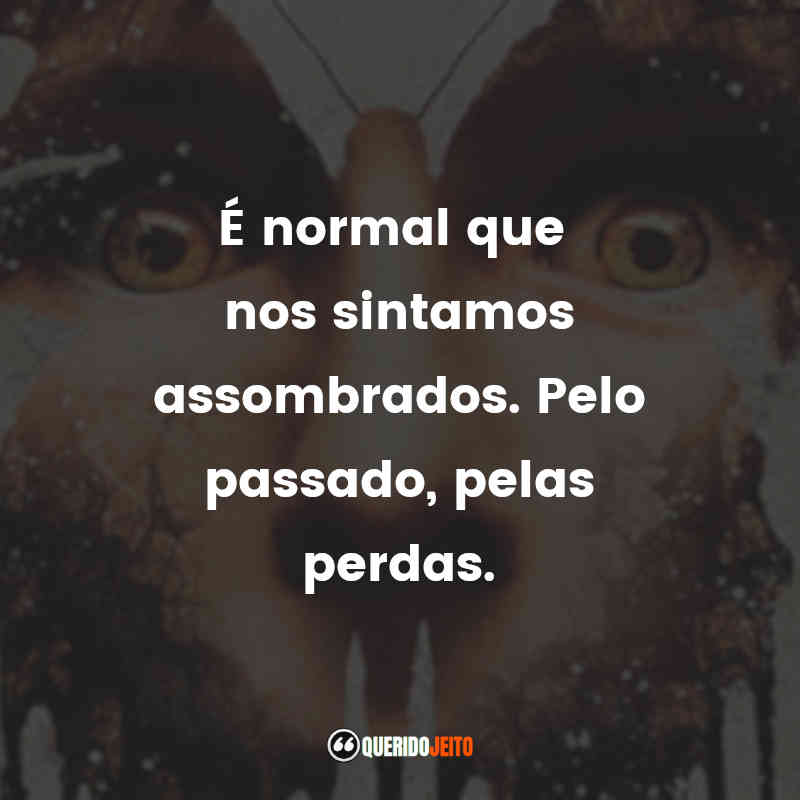 "É normal que nos sintamos assombrados. Pelo passado, pelas perdas."