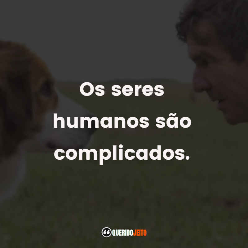 Frases do filme Quatro Vidas de um Cachorro: Os seres humanos são complicados.