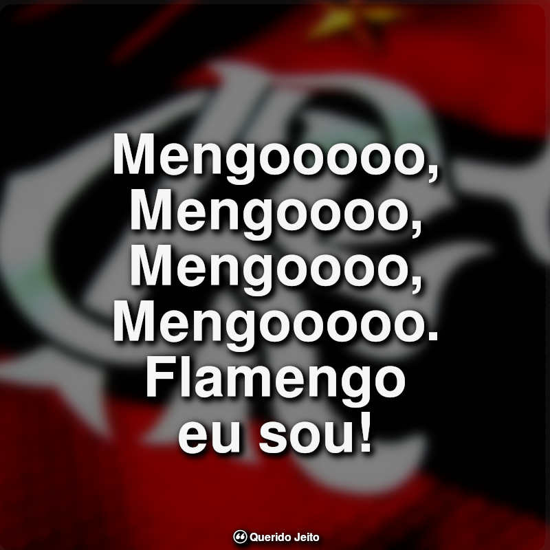 Mengooooo, Mengoooo, Mengoooo, Mengooooo. Flamengo eu sou!