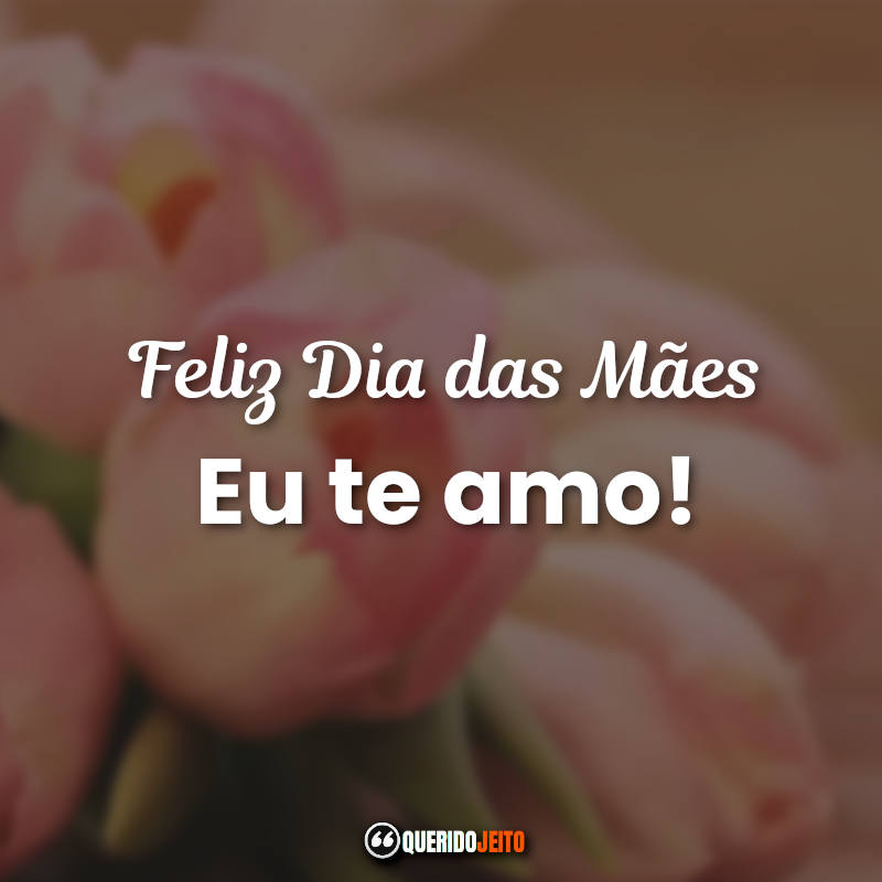 Feliz Dia das Mães! Eu te amo! Dia das Mães Frases.