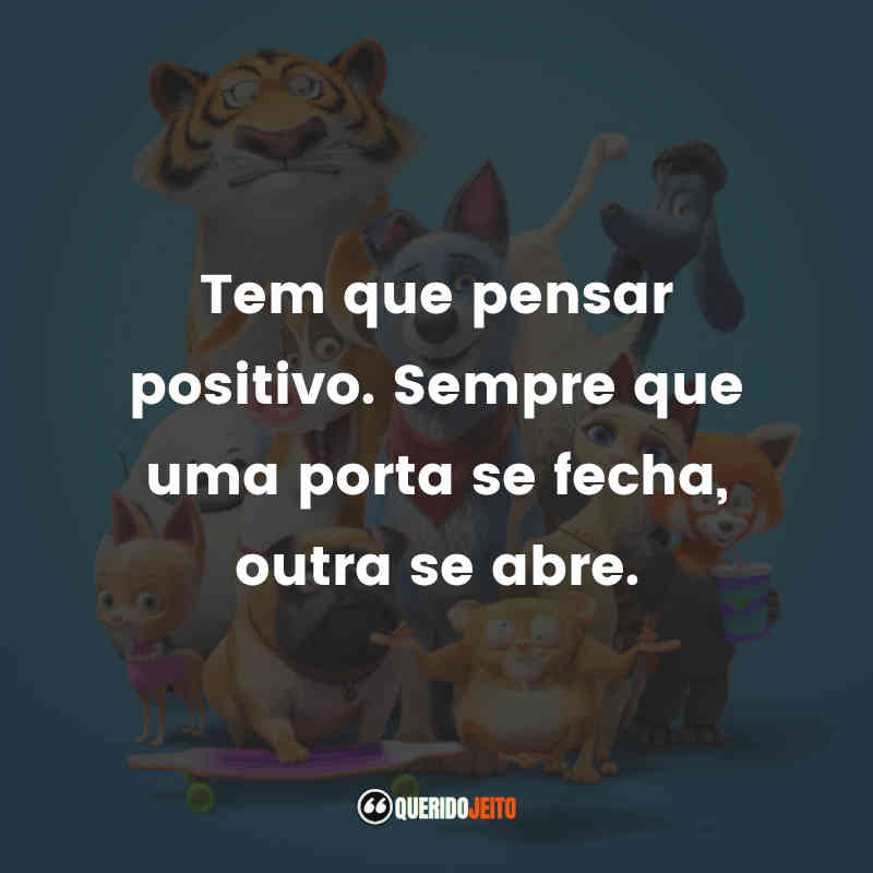 "Tem que pensar positivo. Sempre que uma porta se fecha, outra se abre."