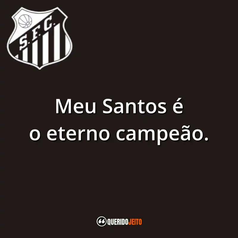 Meu Santos é o eterno campeão.