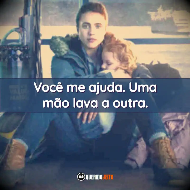 Você me ajuda. Uma mão lava a outra.