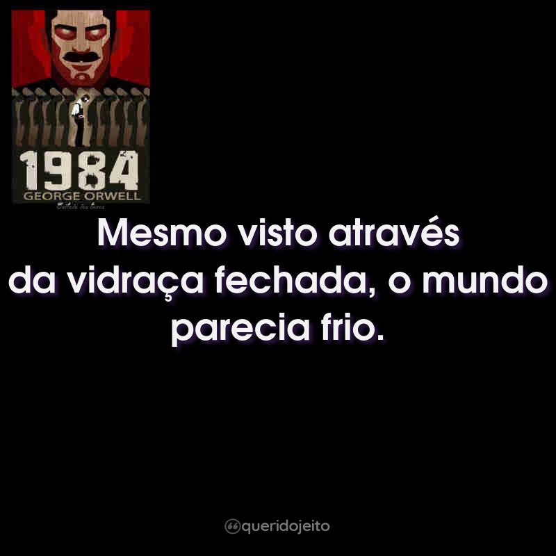 Mesmo visto através da vidraça fechada, o mundo parecia…