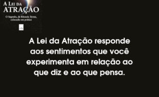 Frases A Lei da Atração: A Lei da Atração responde aos sentimentos que você experimenta em relação ao que diz e ao que pensa.