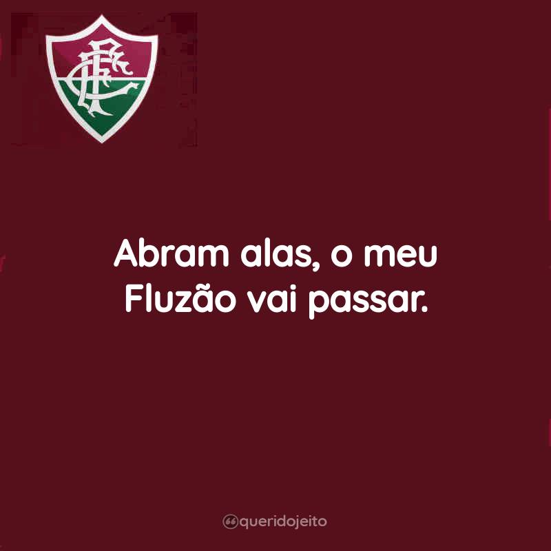 Frases do Fluminense Football Club: Abram alas, o meu Fluzão vai passar.