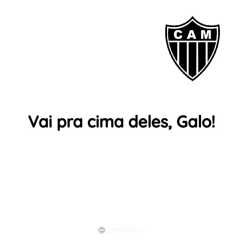 Frases do Clube Atlético Mineiro: Vai pra cima deles, Galo!