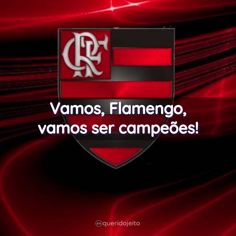 Frases do Clube de Regatas do Flamengo: Vamos, Flamengo, vamos ser campeões!