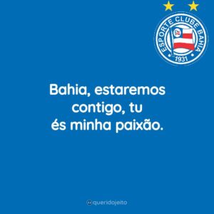 Bahia, estaremos contigo, tu és minha paixão.