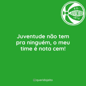 Juventude não tem pra ninguém, o meu time é nota cem!