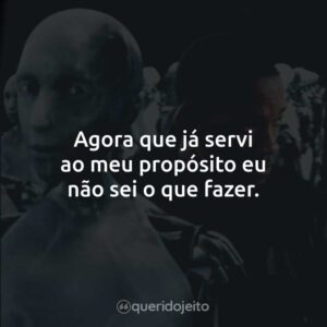 Agora que já servi ao meu propósito eu não sei o que fazer.