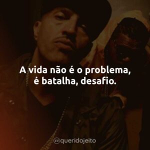 A vida não é o problema, é batalha, desafio.