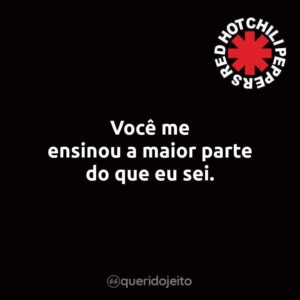 Você me ensinou a maior parte do que eu sei.