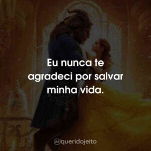 Eu nunca te agradeci por salvar minha vida.