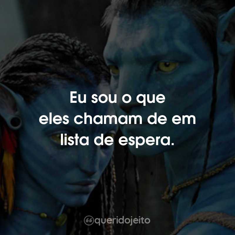 Frases do Filme Avatar: Eu sou o que eles chamam de em lista de espera.