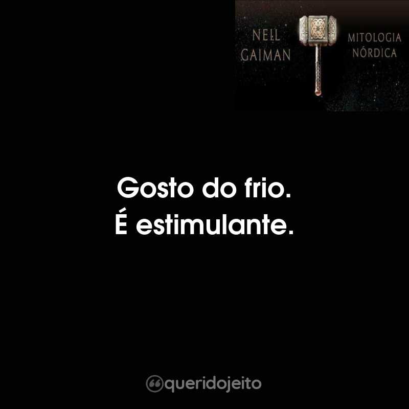 Frases do Livro Mitologia Nórdica: Gosto do frio. É estimulante.