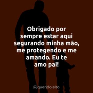 Obrigado por sempre estar aqui segurando minha mão, me protegendo e me amando. Eu te amo pai!