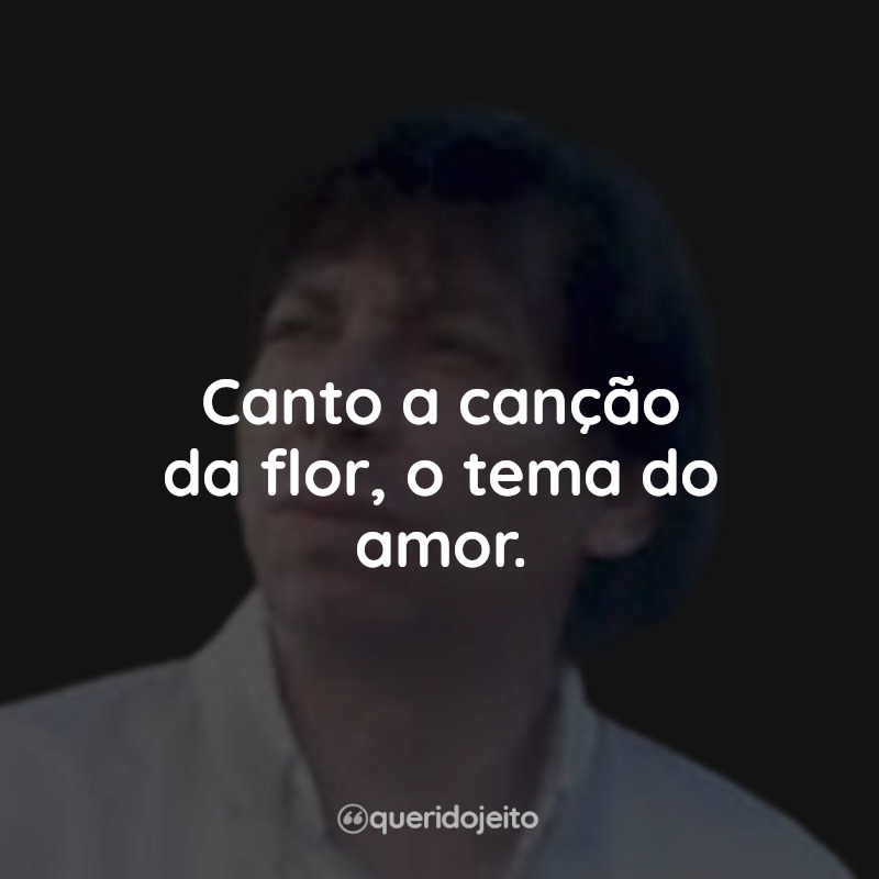 Frases de Carlos Santorelli: Canto a canção da flor, o tema do amor.