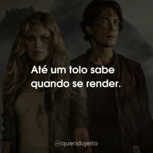 Até um tolo sabe quando se render.