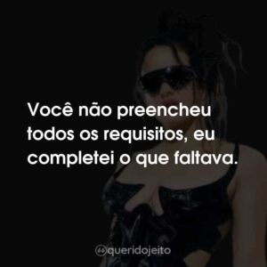 Você não preencheu todos os requisitos, eu completei o que faltava.
