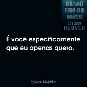 É você especificamente que eu apenas quero.