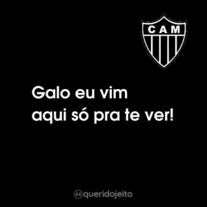 Galo eu vim aqui só pra te ver!