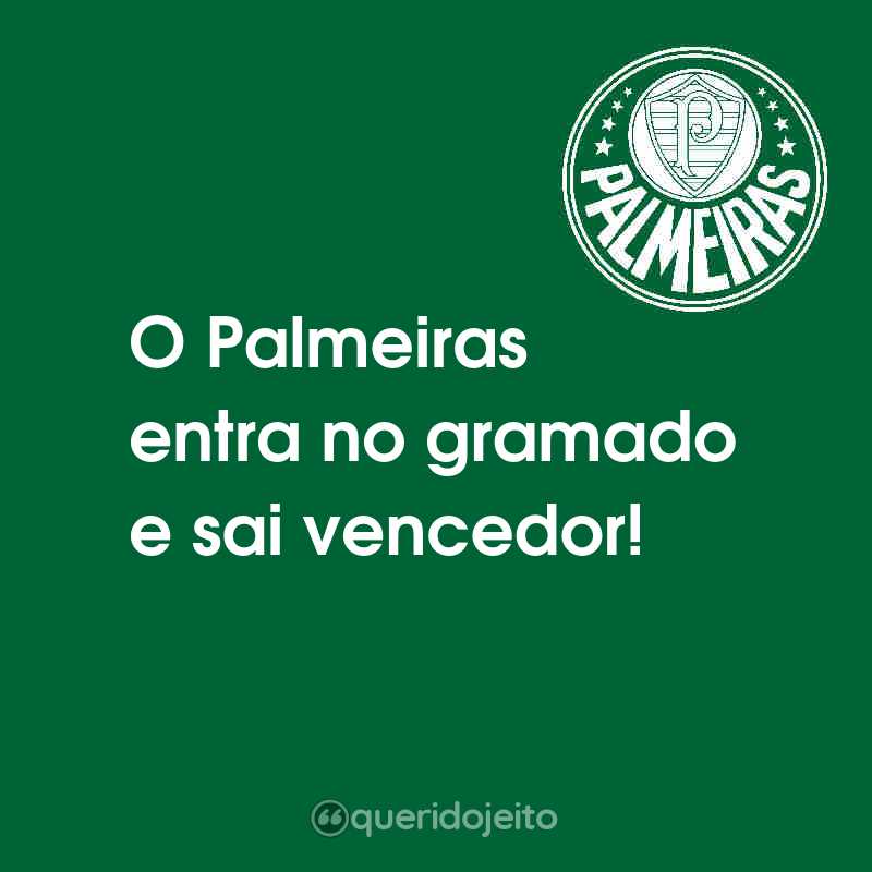 Frases de Sociedade Esportiva Palmeiras: O Palmeiras entra no gramado e sai vencedor!