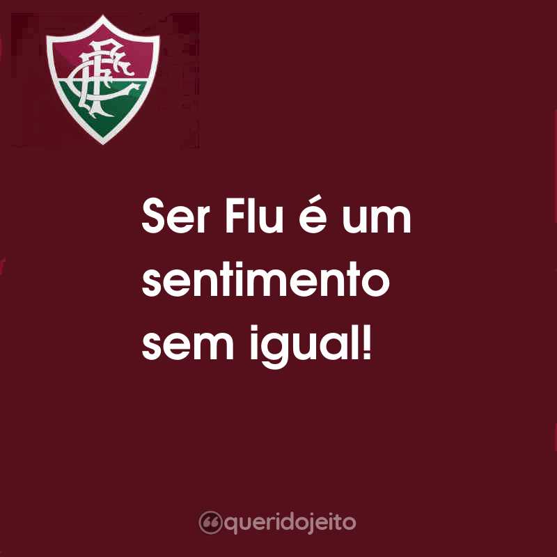 Frases do Fluminense Football Club: Ser Flu é um sentimento sem igual!