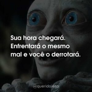 Sua hora chegará. Enfrentará o mesmo mal e você o derrotará.