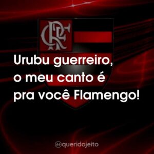 Urubu guerreiro, o meu canto é pra você Flamengo!