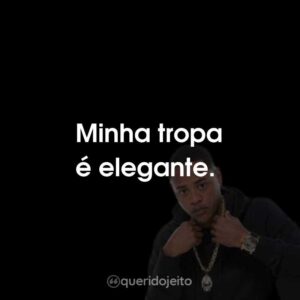Minha tropa é elegante.