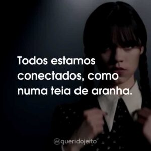 Todos estamos conectados, como numa teia de aranha.
