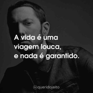 A vida é uma viagem louca, e nada é garantido.