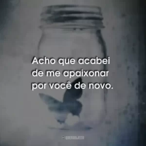 Acho que acabei de me apaixonar por você de novo.