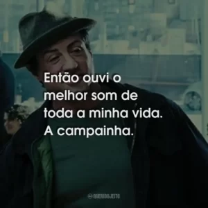 Então ouvi o melhor som de toda a minha vida. A campainha.