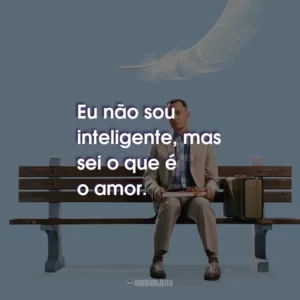 Eu não sou inteligente, mas sei o que é o amor.