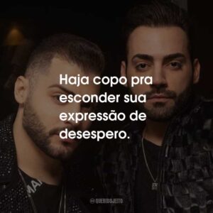 Haja copo pra esconder sua expressão de desespero.