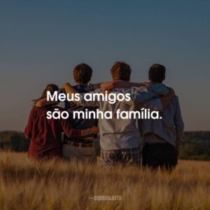 Meus amigos são minha família.