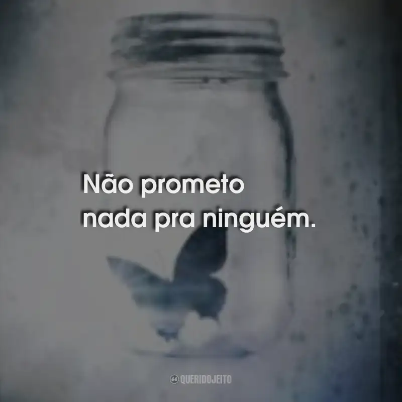 Frases do Livro Belo Desastre: Não prometo nada pra ninguém.