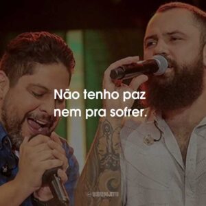 Não tenho paz nem pra sofrer.