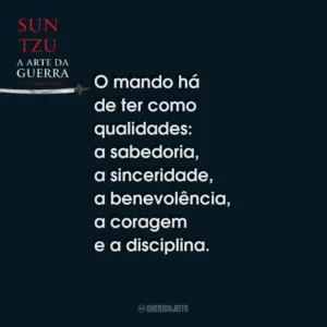O mando há de ter como qualidades: a sabedoria, a sinceridade, a benevolência, a coragem e a disciplina.