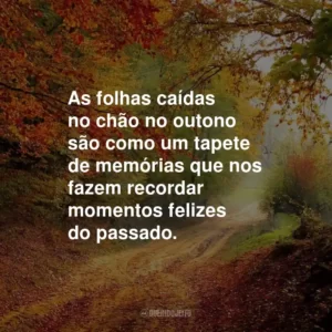 As folhas caídas no chão no outono são como um tapete de memórias que nos fazem recordar momentos felizes do passado.
