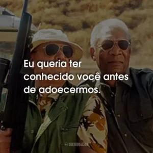 Eu queria ter conhecido você antes de adoecermos.