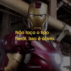 Não faço o tipo herói. Isso é óbvio.