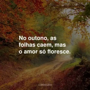 No outono, as folhas caem, mas o amor só floresce.