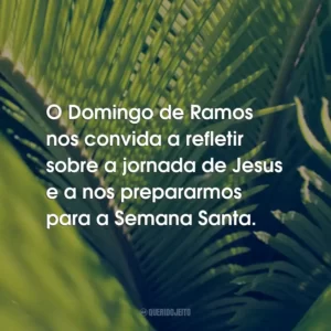 O Domingo de Ramos nos convida a refletir sobre a jornada de Jesus e a nos prepararmos para a Semana Santa.