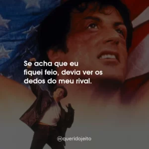 Se acha que eu fiquei feio, devia ver os dedos do meu rival.